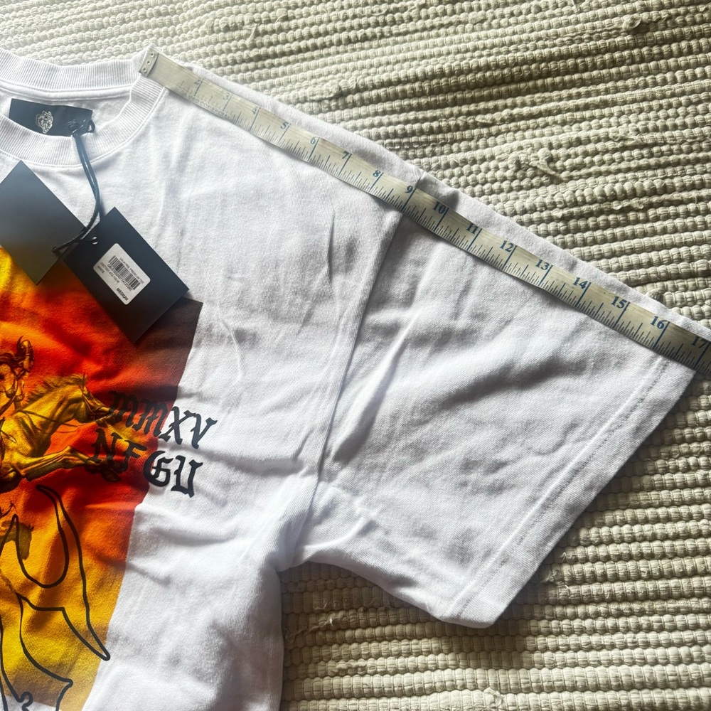 Darc Sport White Tee with Fiery Graphic - Picture 7 of 9